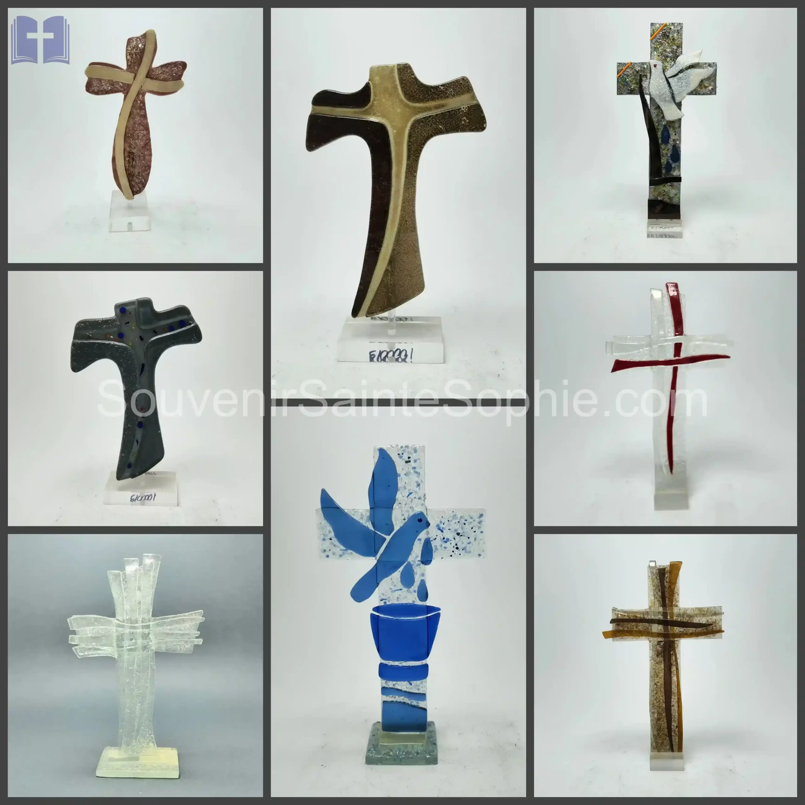 Cross Glass Handmade 20x12cm