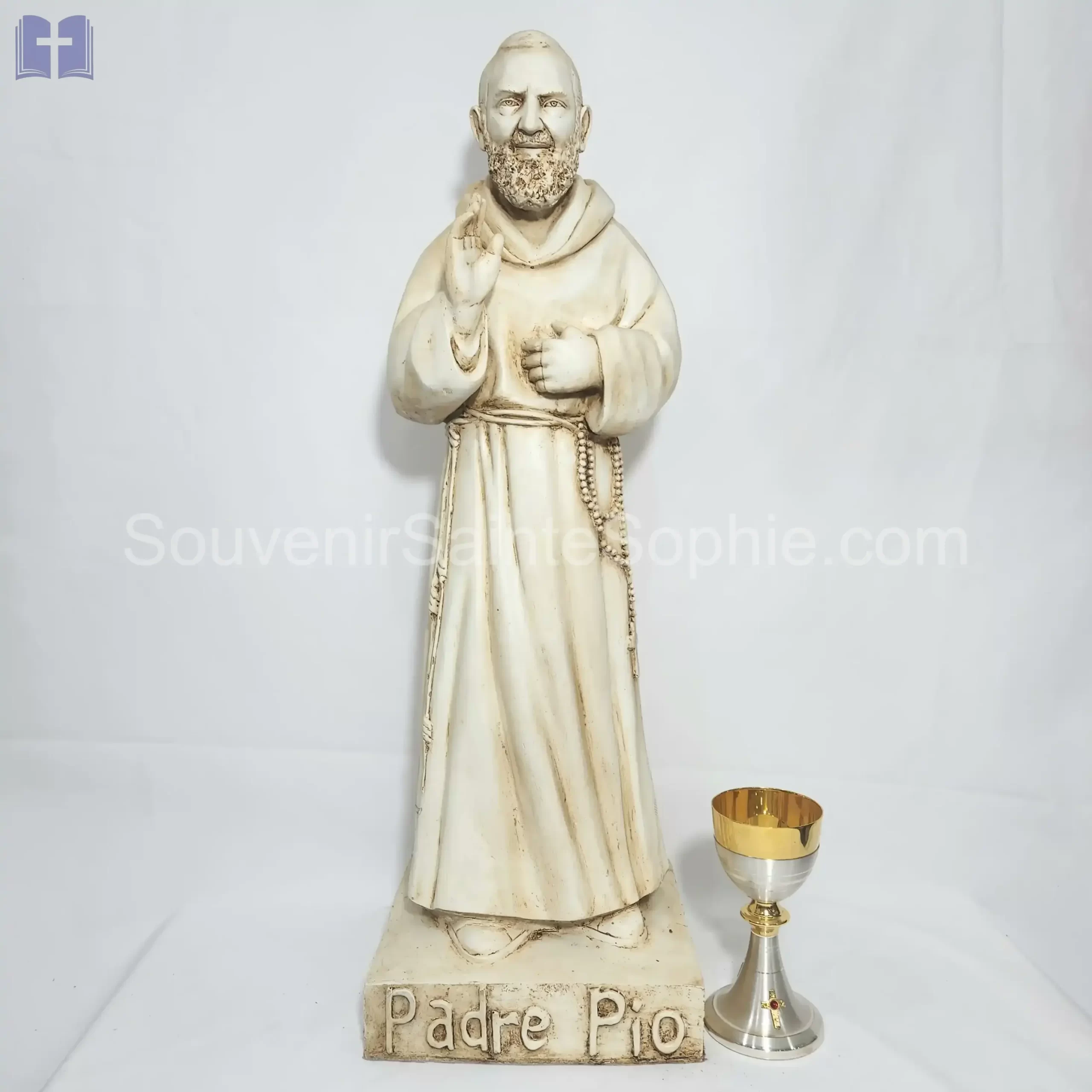 Padre Pio Stone Color Size 82cm