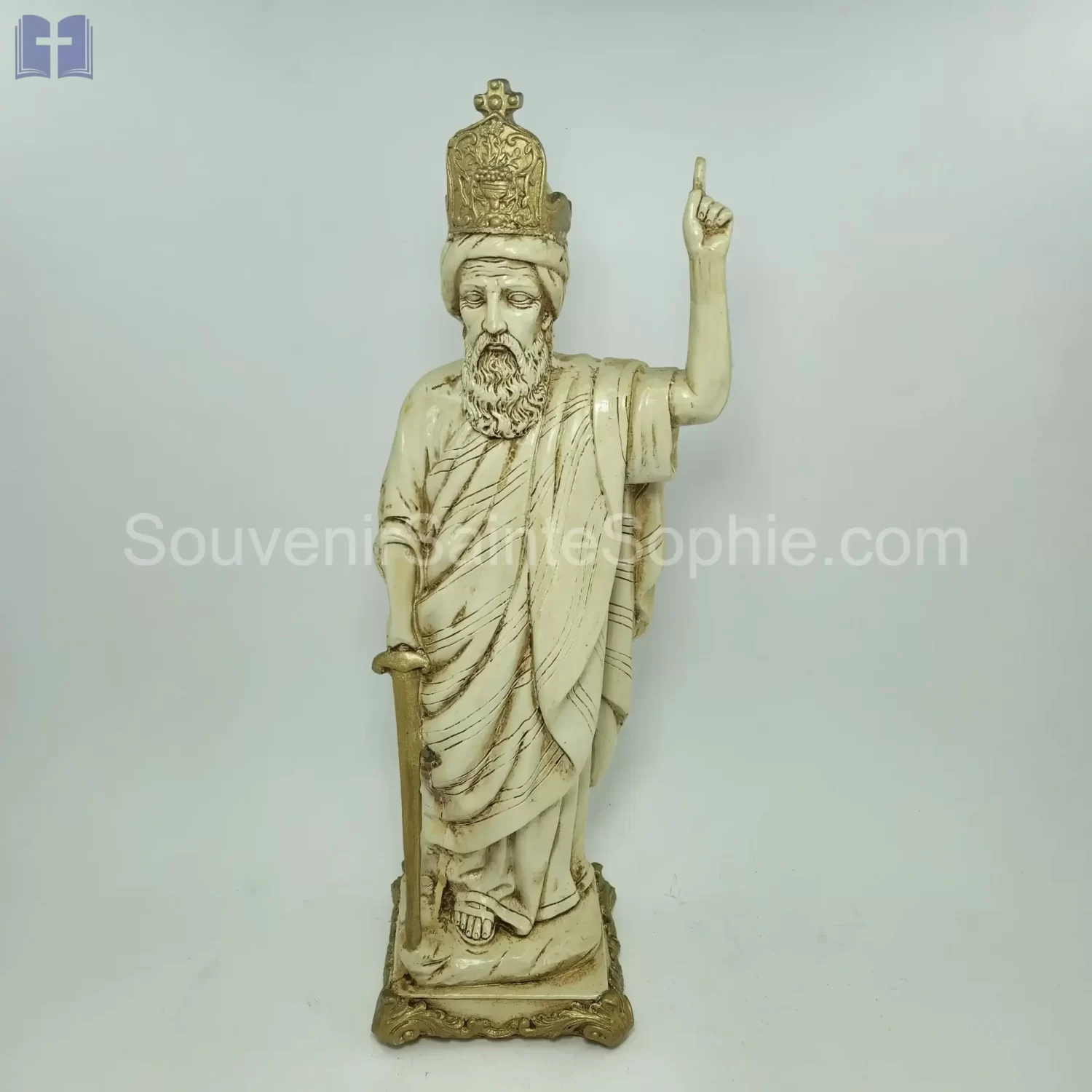 Saint Elias Beige & Gold Size 40cm