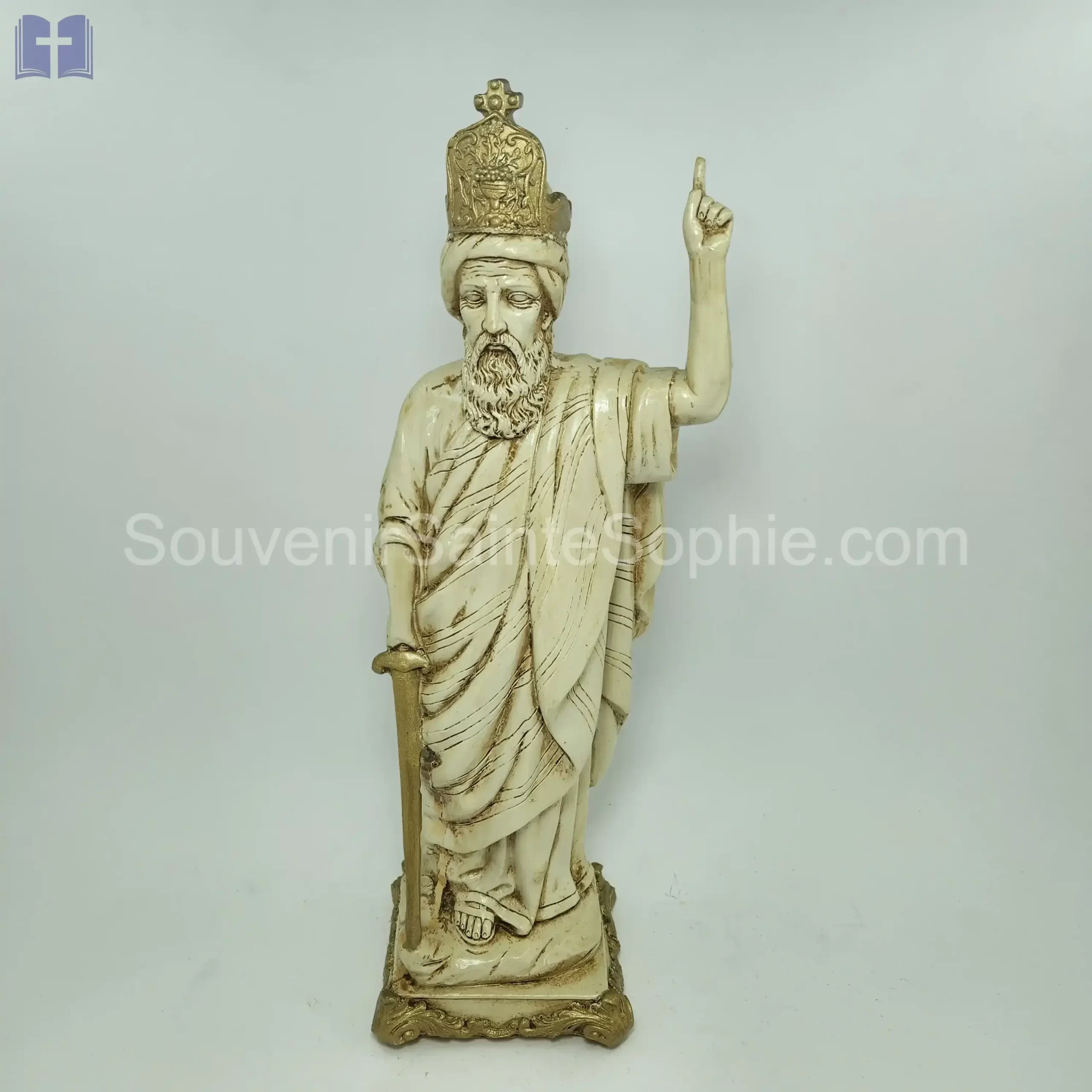 Saint Elias Beige & Gold Size 40cm