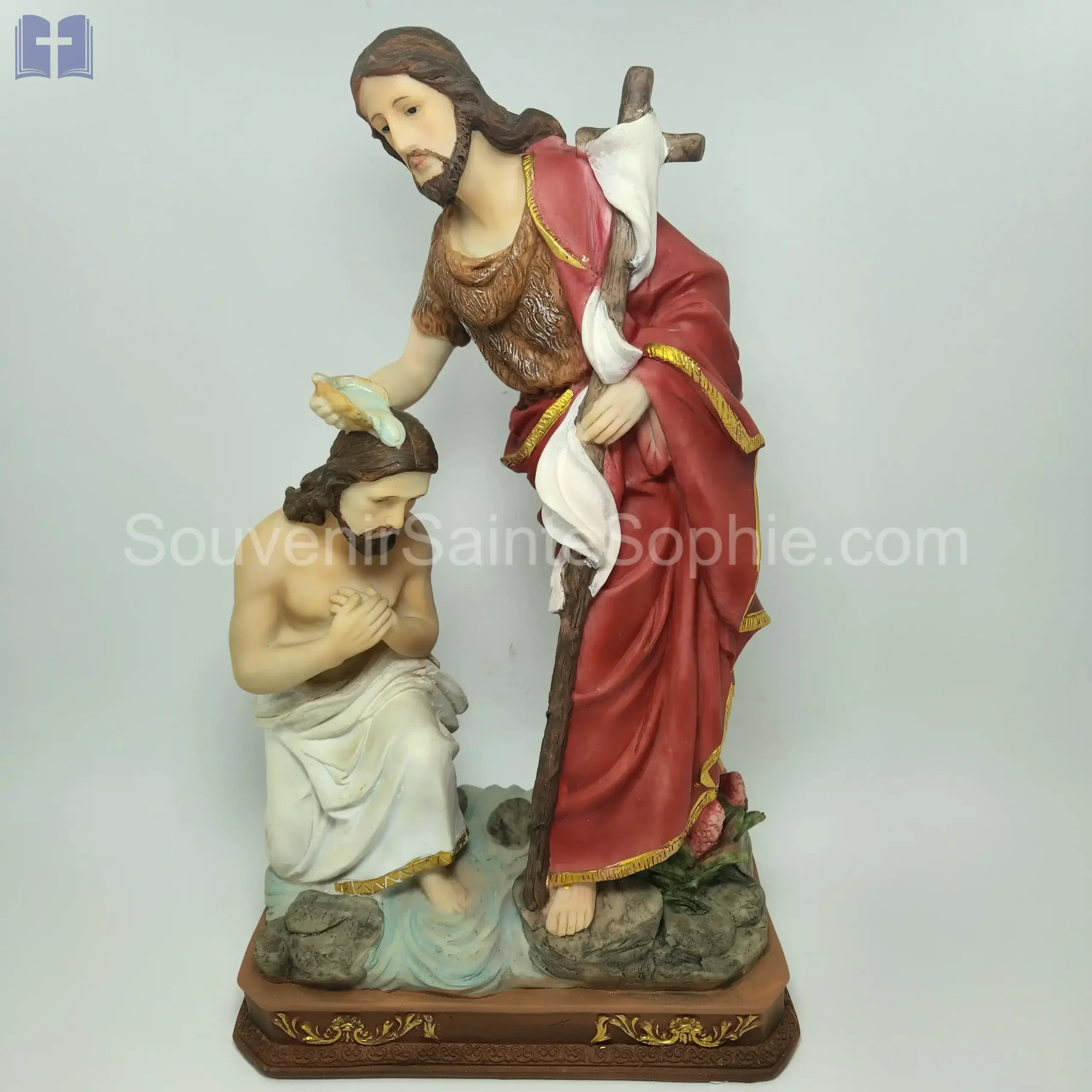 Saint John Baptising Jesus Size 40cm
