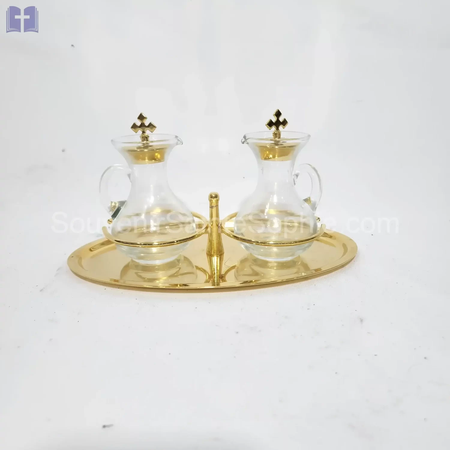 Plate with 2 Ampole Gold