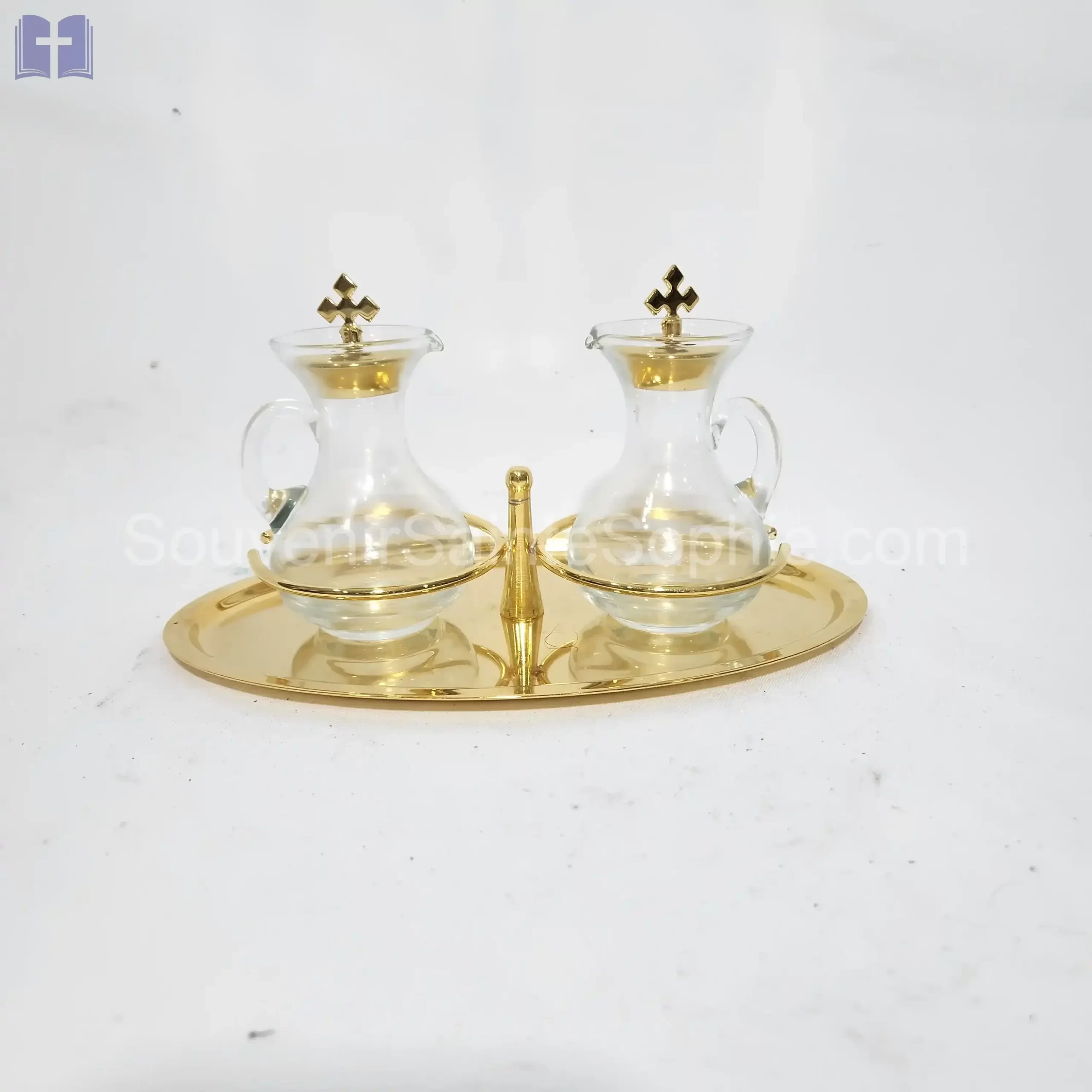 Plate with 2 Ampole Gold