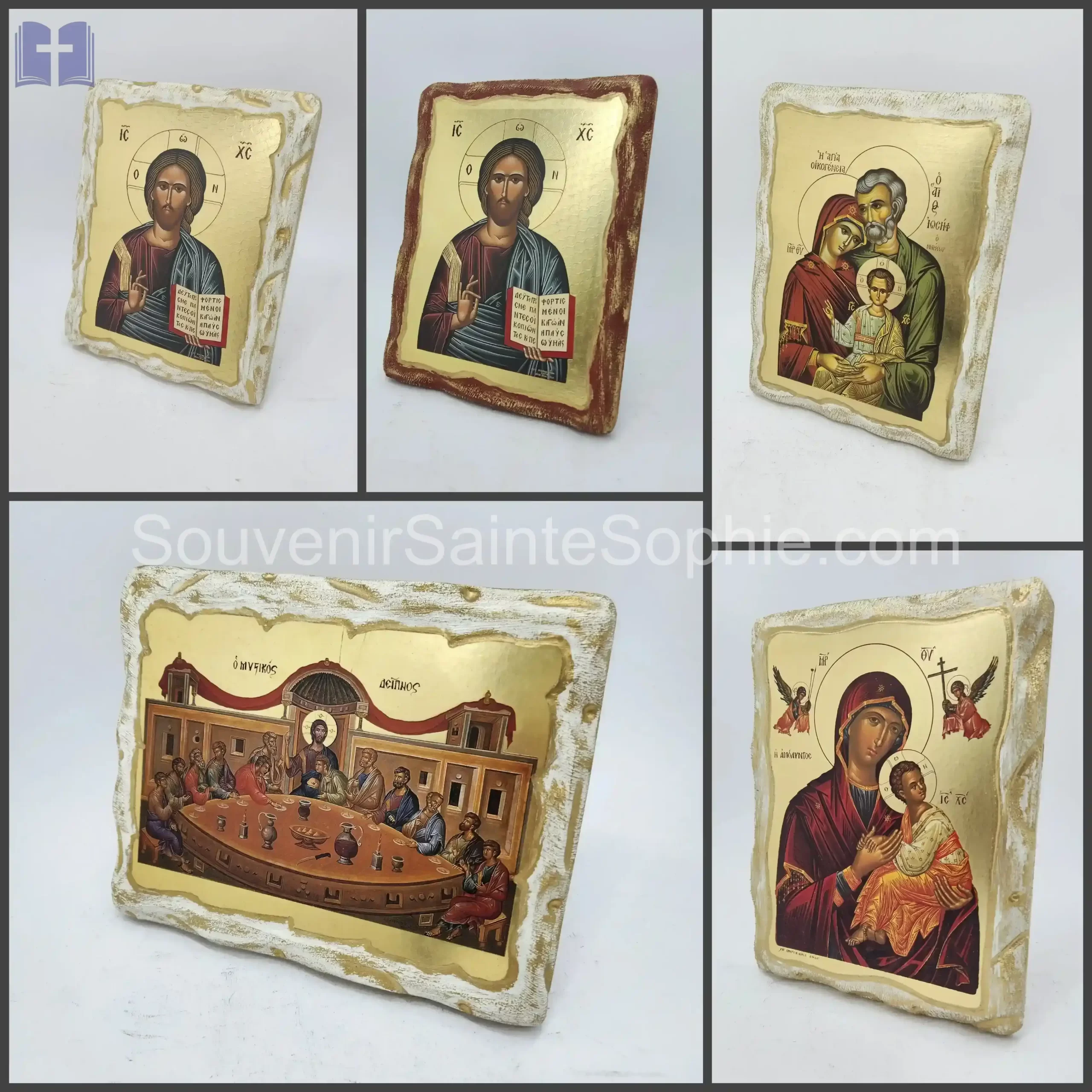 Handmade Icon Rustic Gold Photo Size 23.5x18.5cm