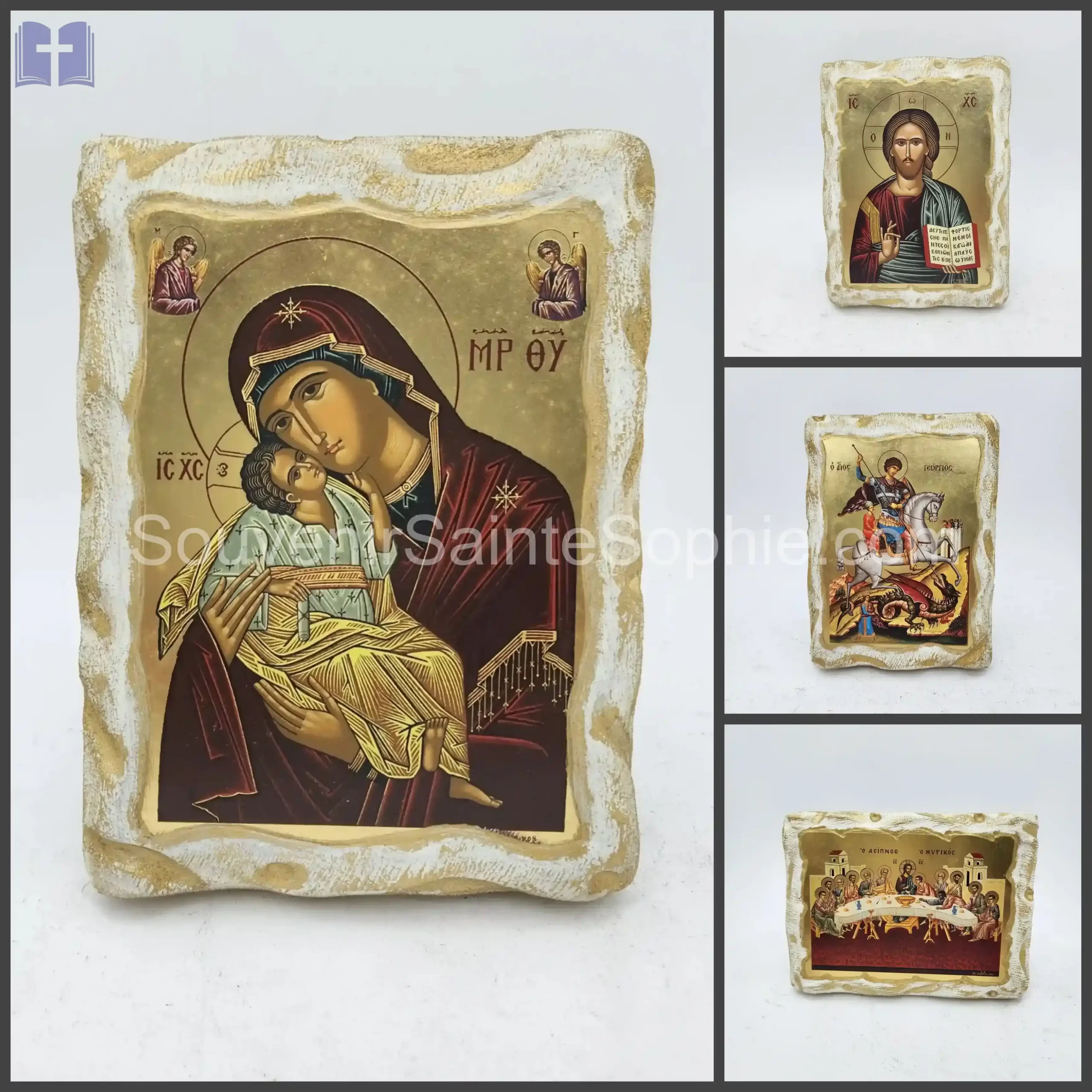 Handmade Icon Rustic Gold Photo Size 18x13cm