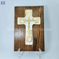Cross on Wood Yassou3 Size 29x19cm