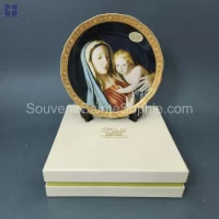 Limoges Plate Mary With Child Size 15cm