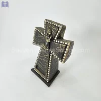 Cross Size 17cm Swarovski Crystalls Girl Communion Bronz Color