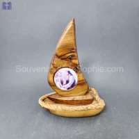 Boat With Olive Wood Size 19cm