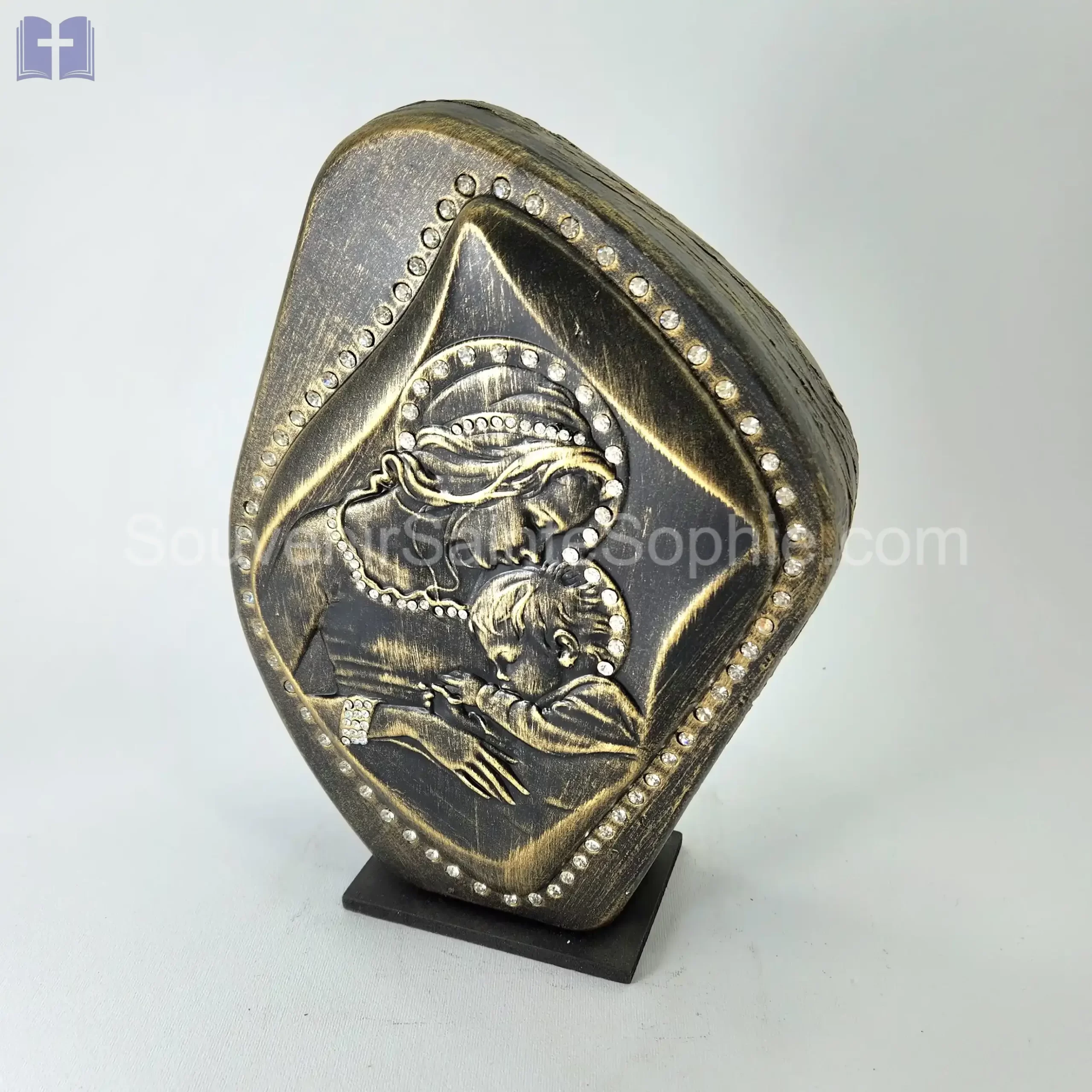 V.Mary Child Size 24cm Swarovski Crystals Copper Color