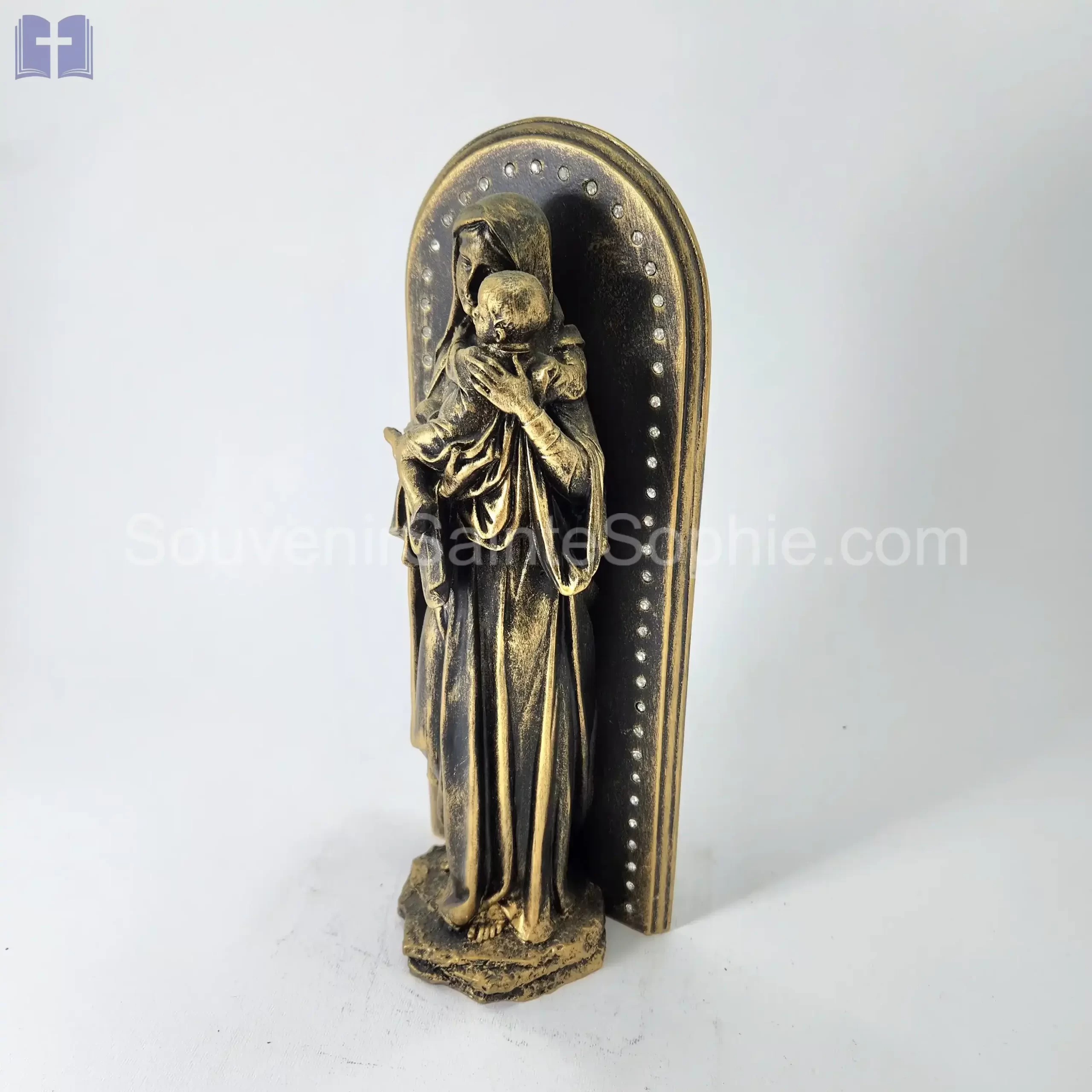 V.mary Child Standing Size 26cm Swarovski Crystals Copper Color