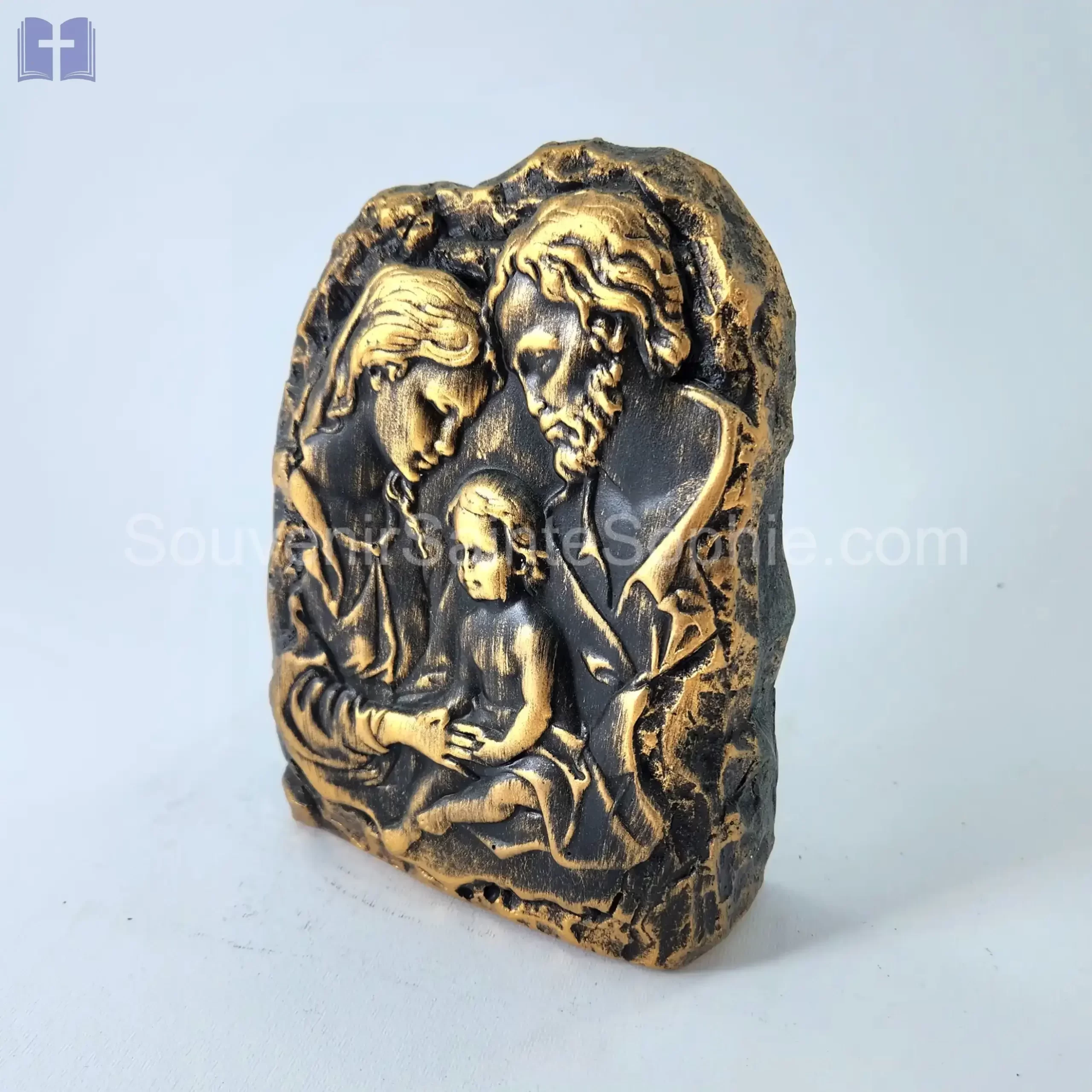 Rock Holy Family Size 16cm Bronz Color