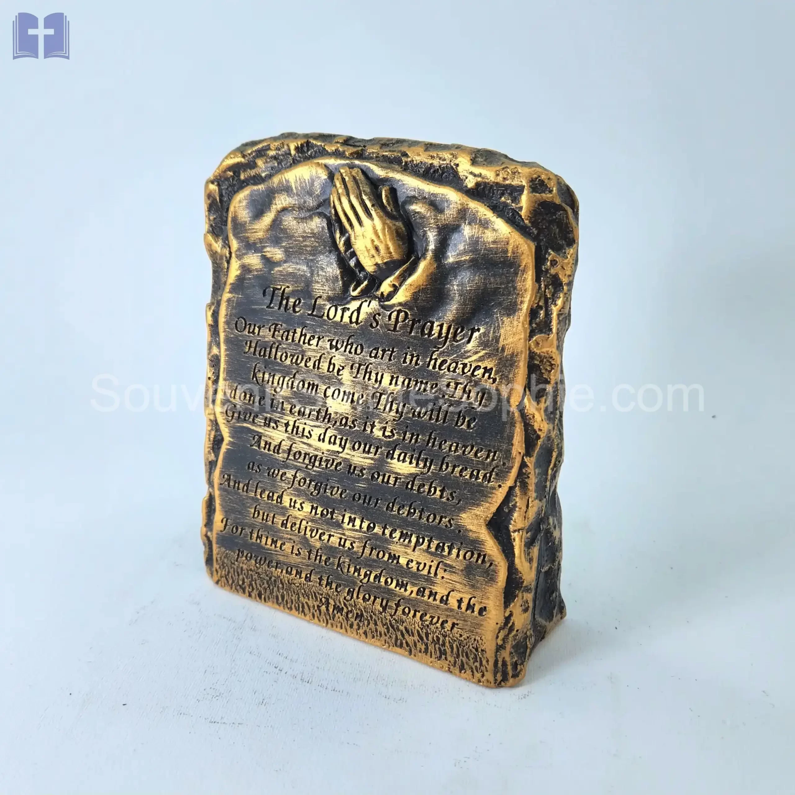 Rock our Father Prayer Size 16cm Bronz Color