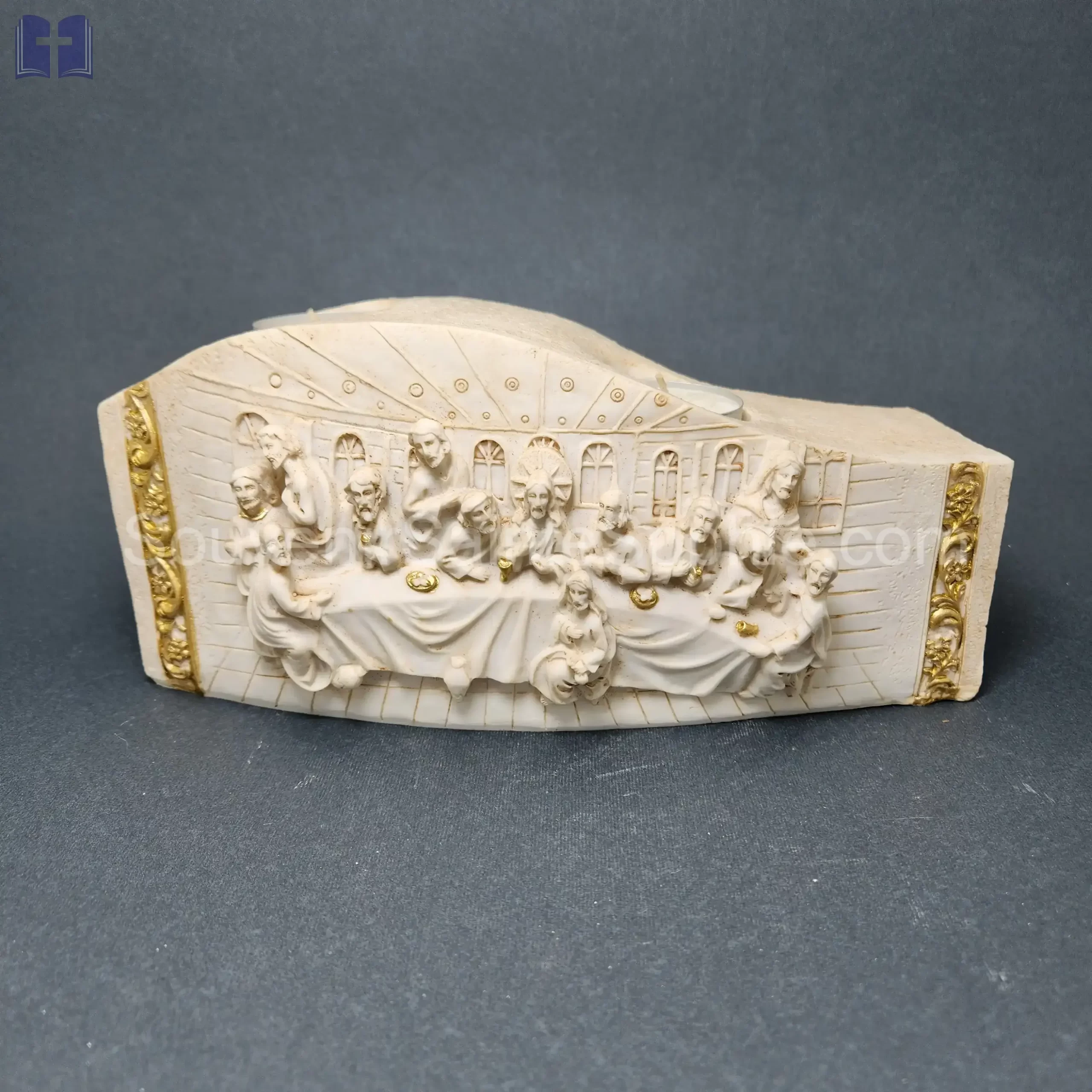 Last supper With 2 candles size 11x25x9cm