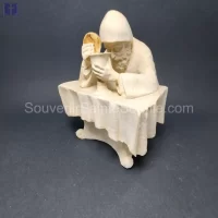 Saint Charbel On Alter Holding Holy Cup Size 19x15x15cm