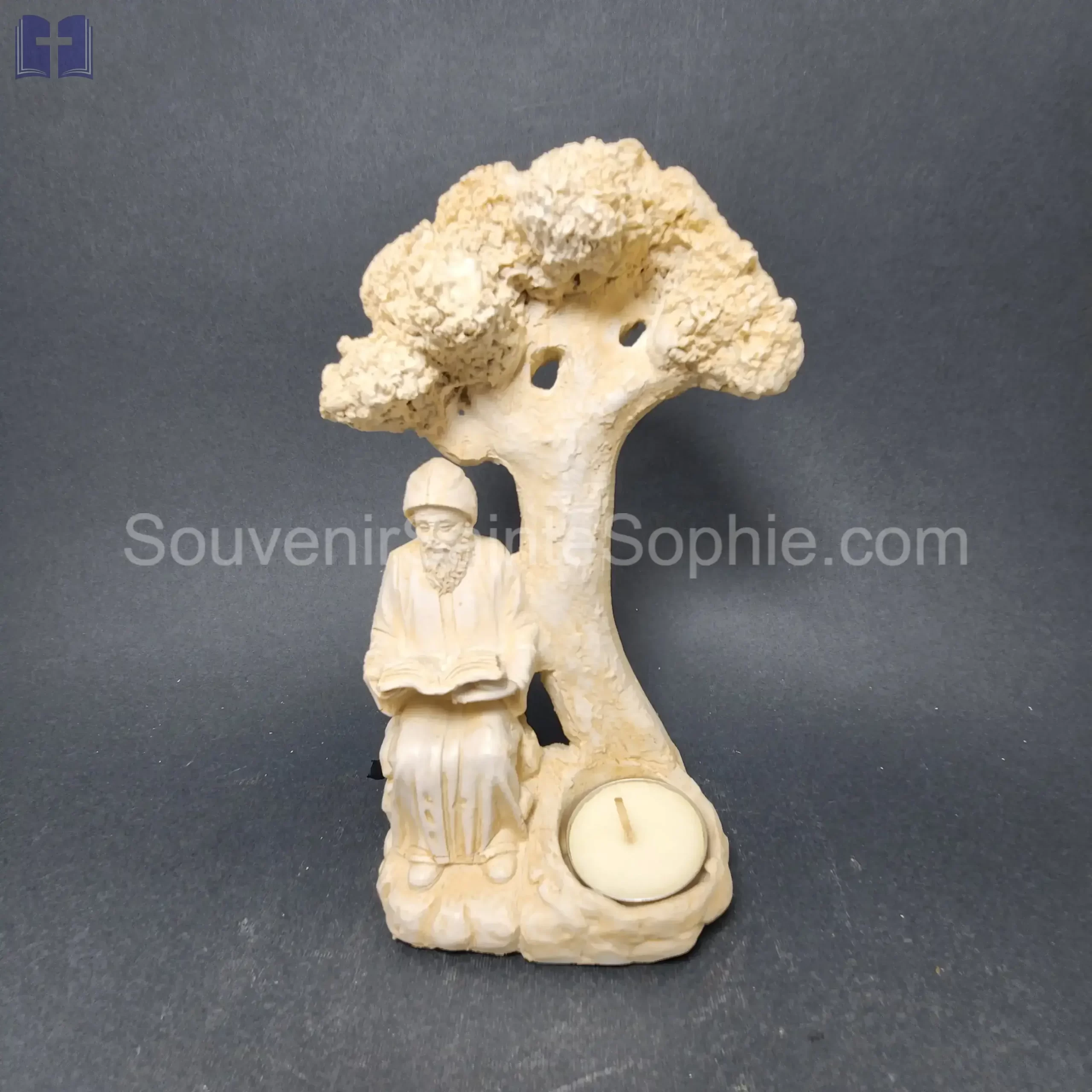 Saint charbel Under A Tree With Candle Size 20x11cm