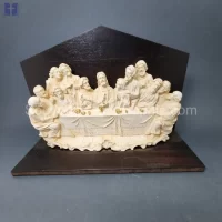 Last Supper Solid On Wood As House Size 15x26cm