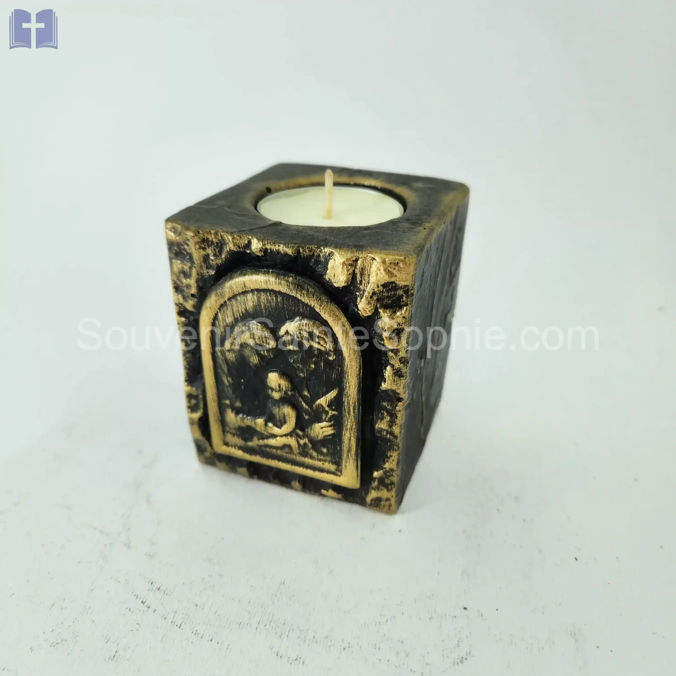 Candle Small Size 8cm Holy Family Bronz Color