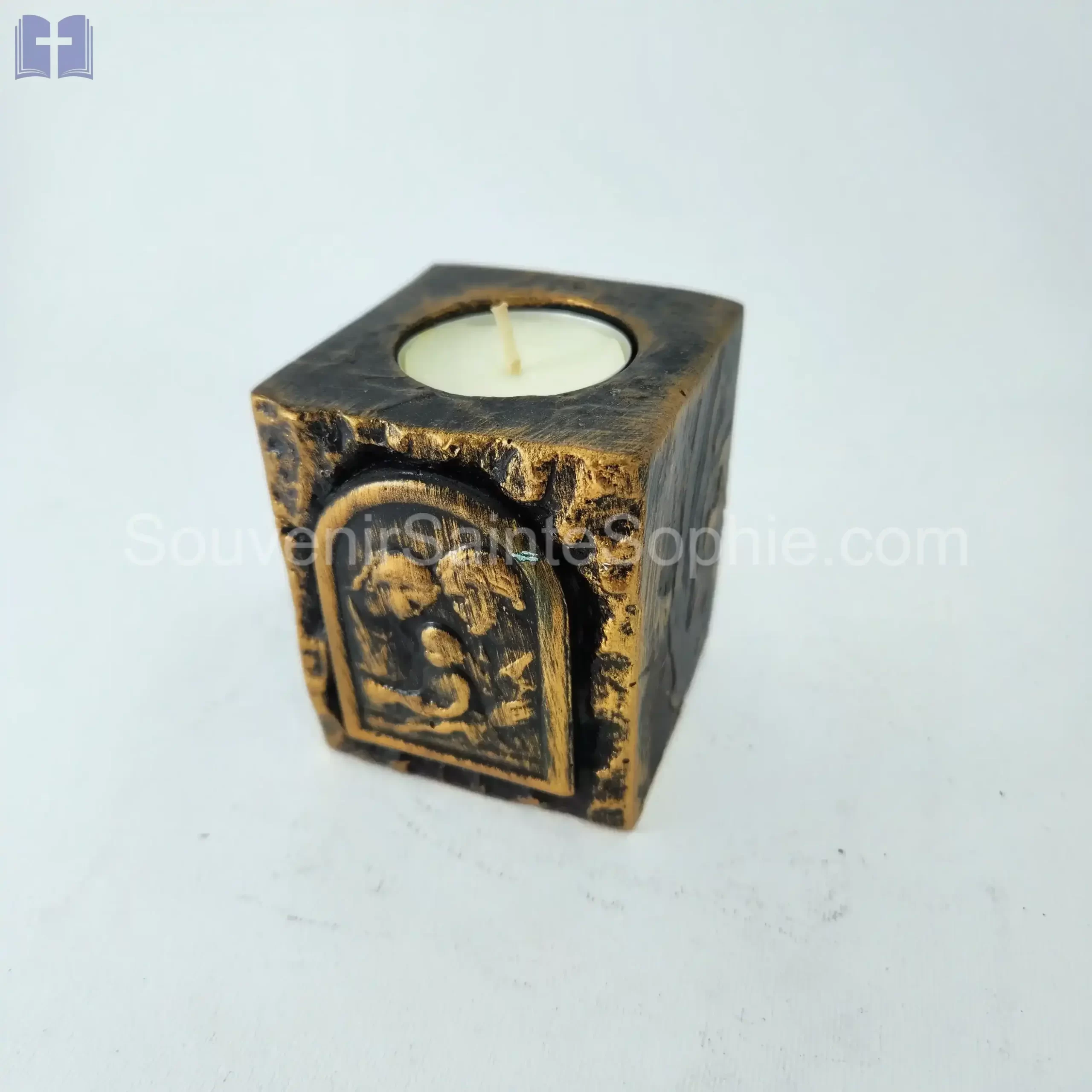 Candle Small Size 8cm Holy Family Bronz Color