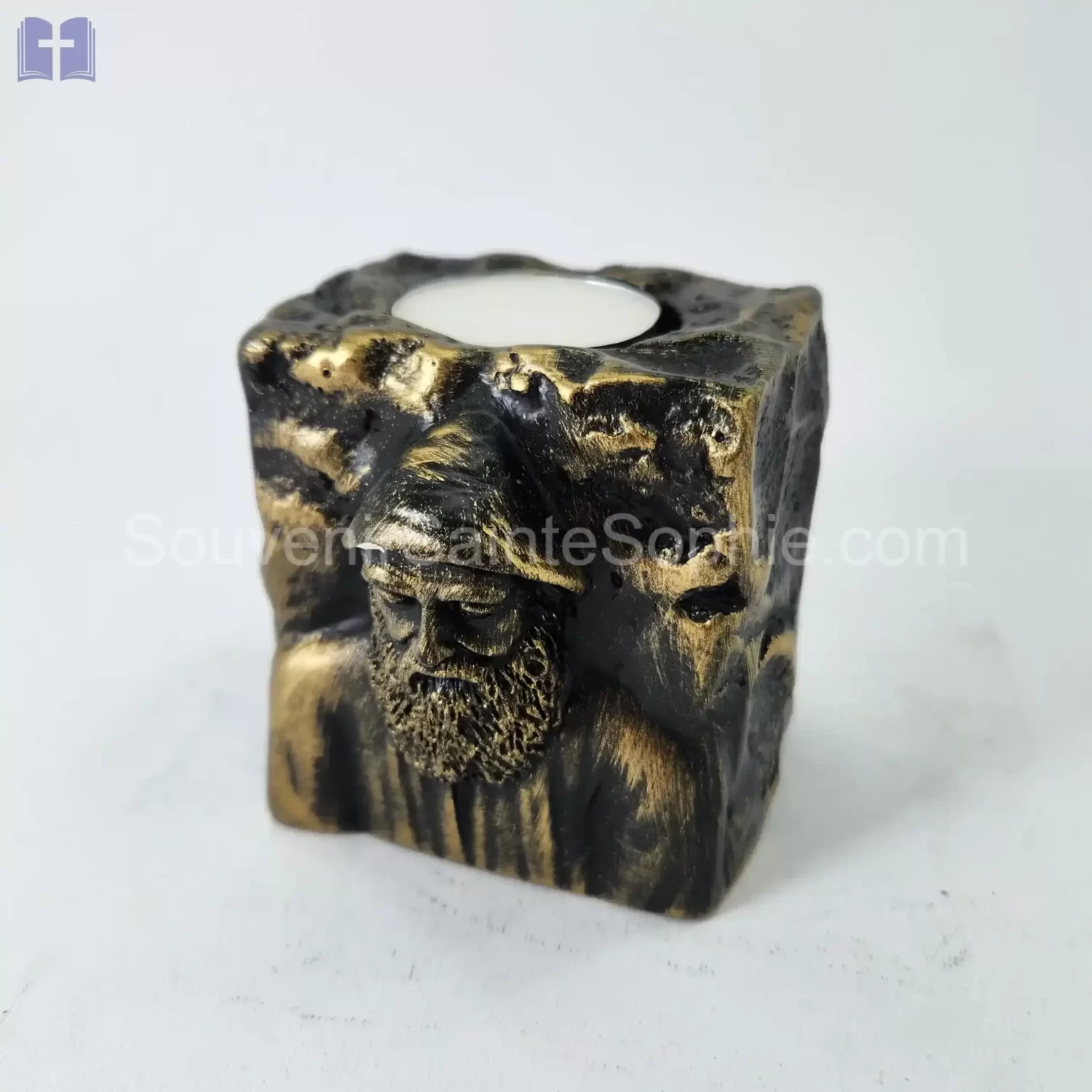 Candle Small Size 8cm Saint Charbel Copper Color