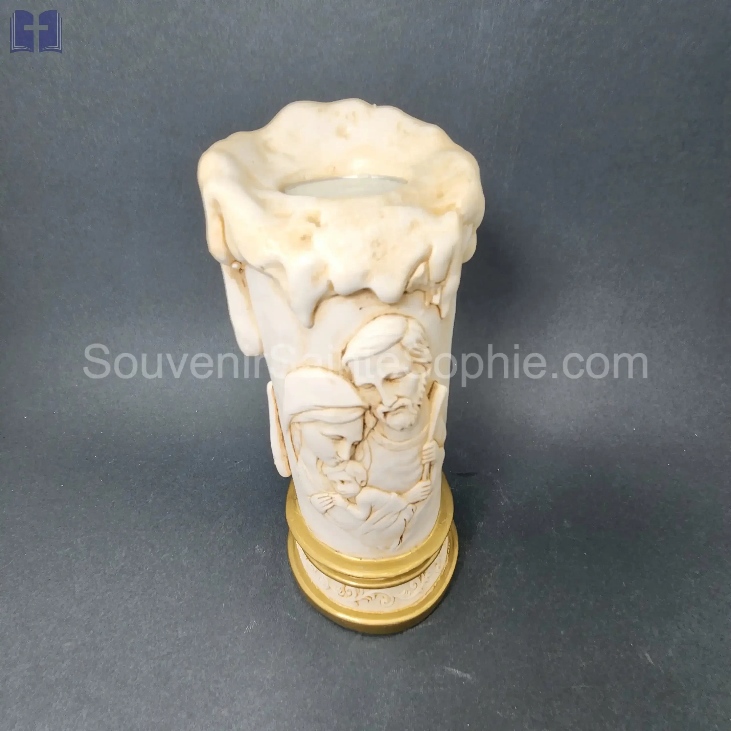 Candle Solid Holy Family Size 21x9cm