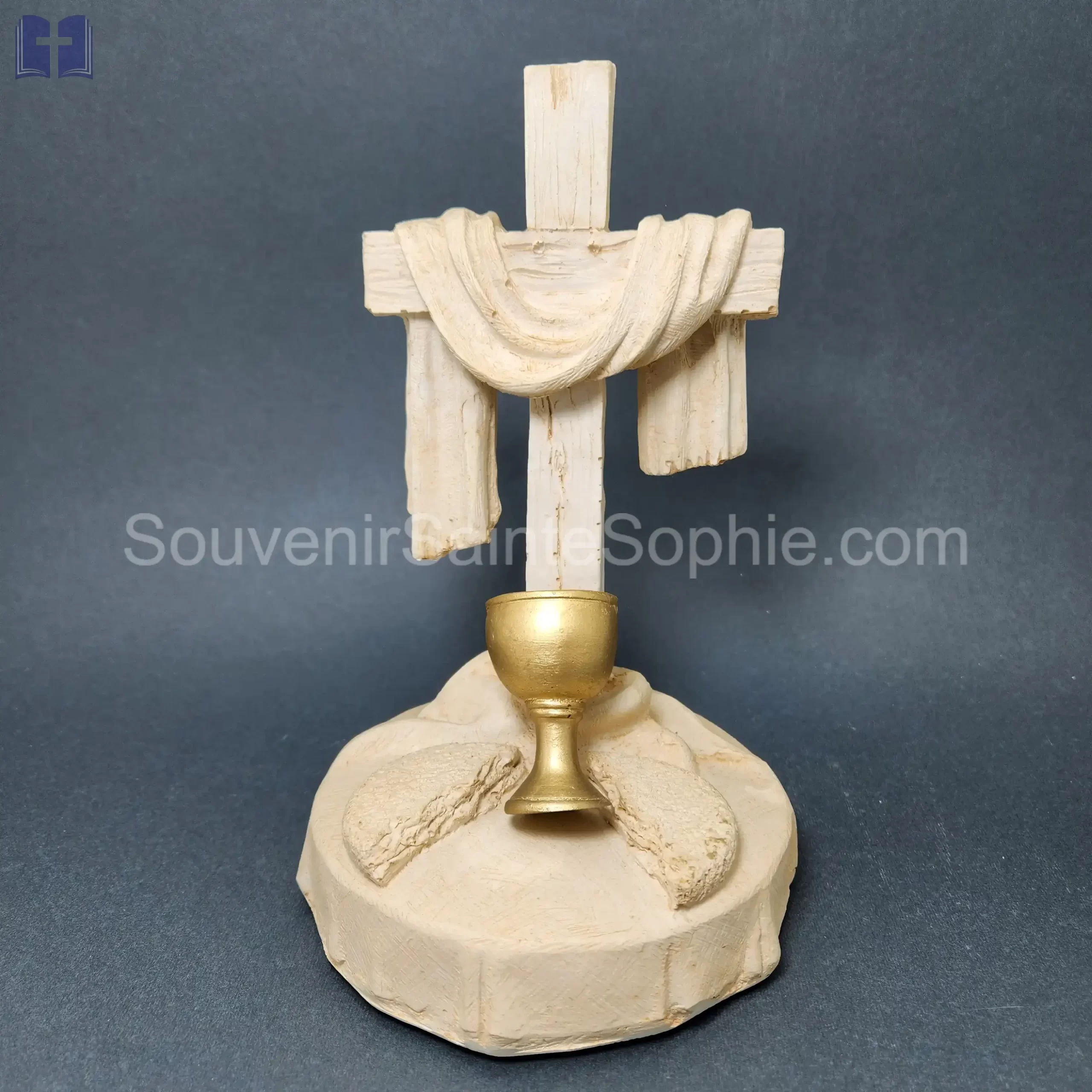 Cross With Holy Bread and Cup size 22x15x15cm