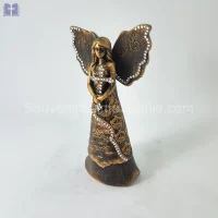 Angel with Cross Size 18cm Swarovski Crystals Bronz Color