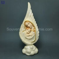 Feather Behind Virgin Mary Size 24x9.5cm