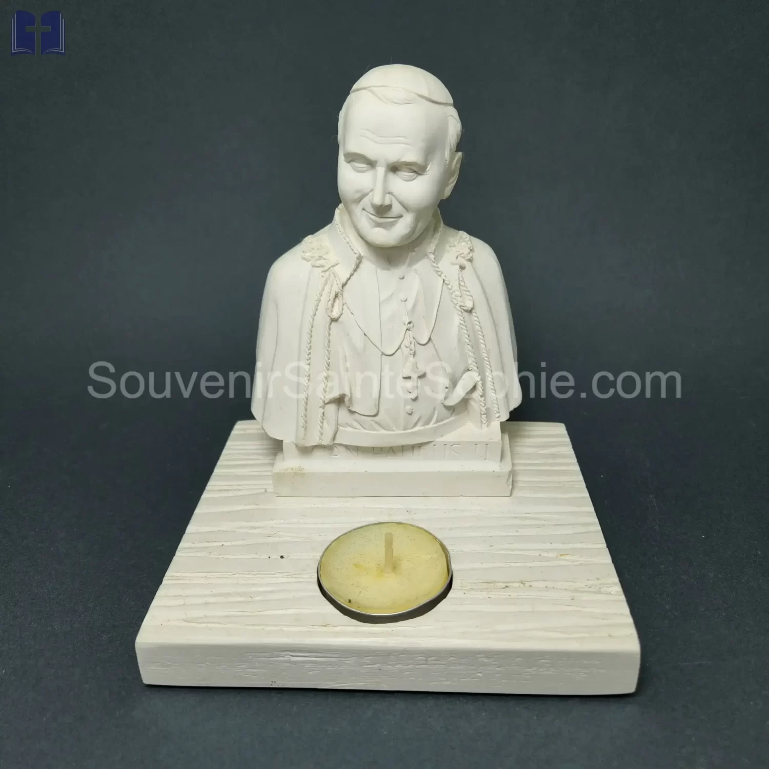 Jean Paul II Half With Base / Candle Size 12x13x10.5cm
