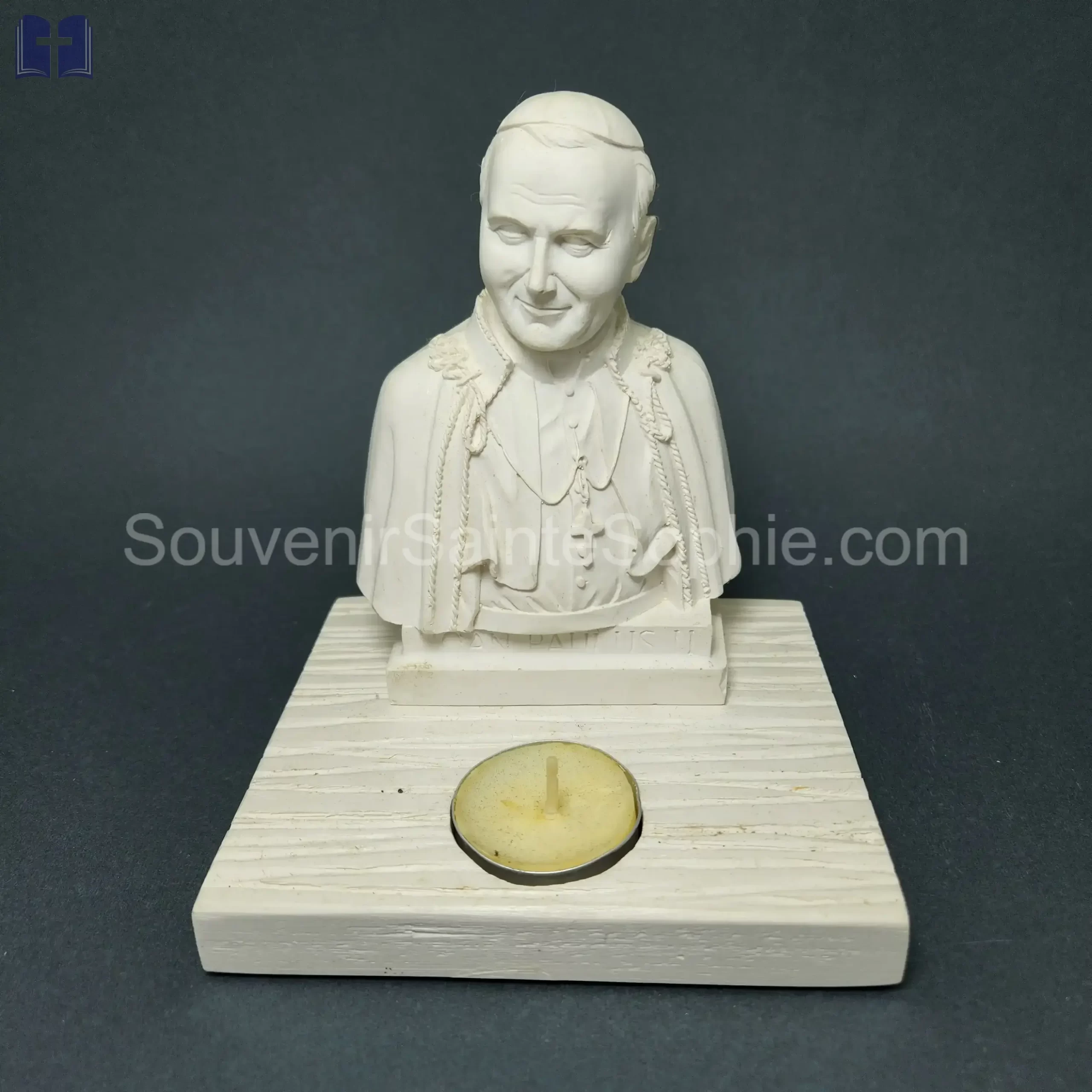 Jean Paul II Half With Base / Candle Size 12x13x10.5cm