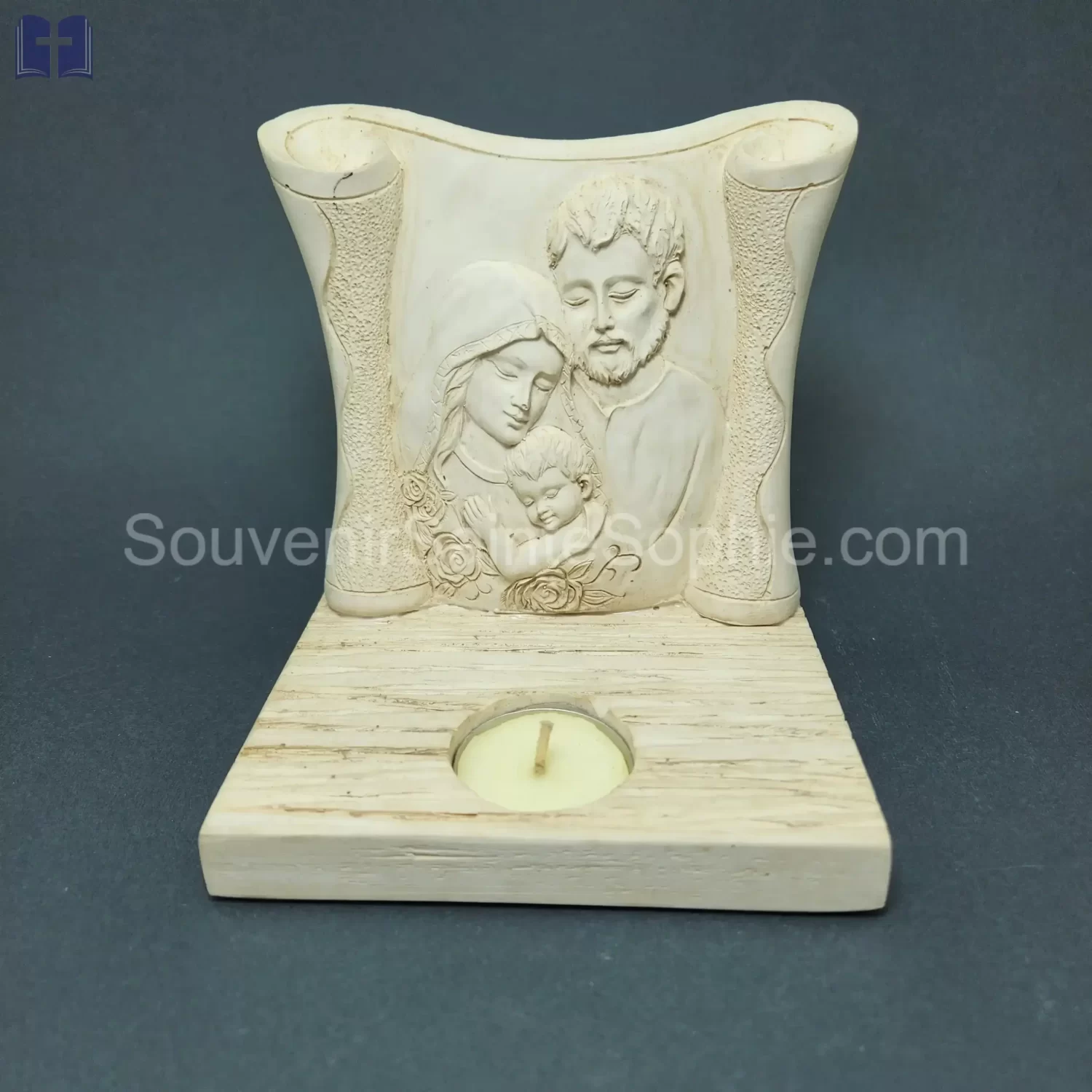 Holy Family Half With Base / Candle Size 12x13x10.5cm