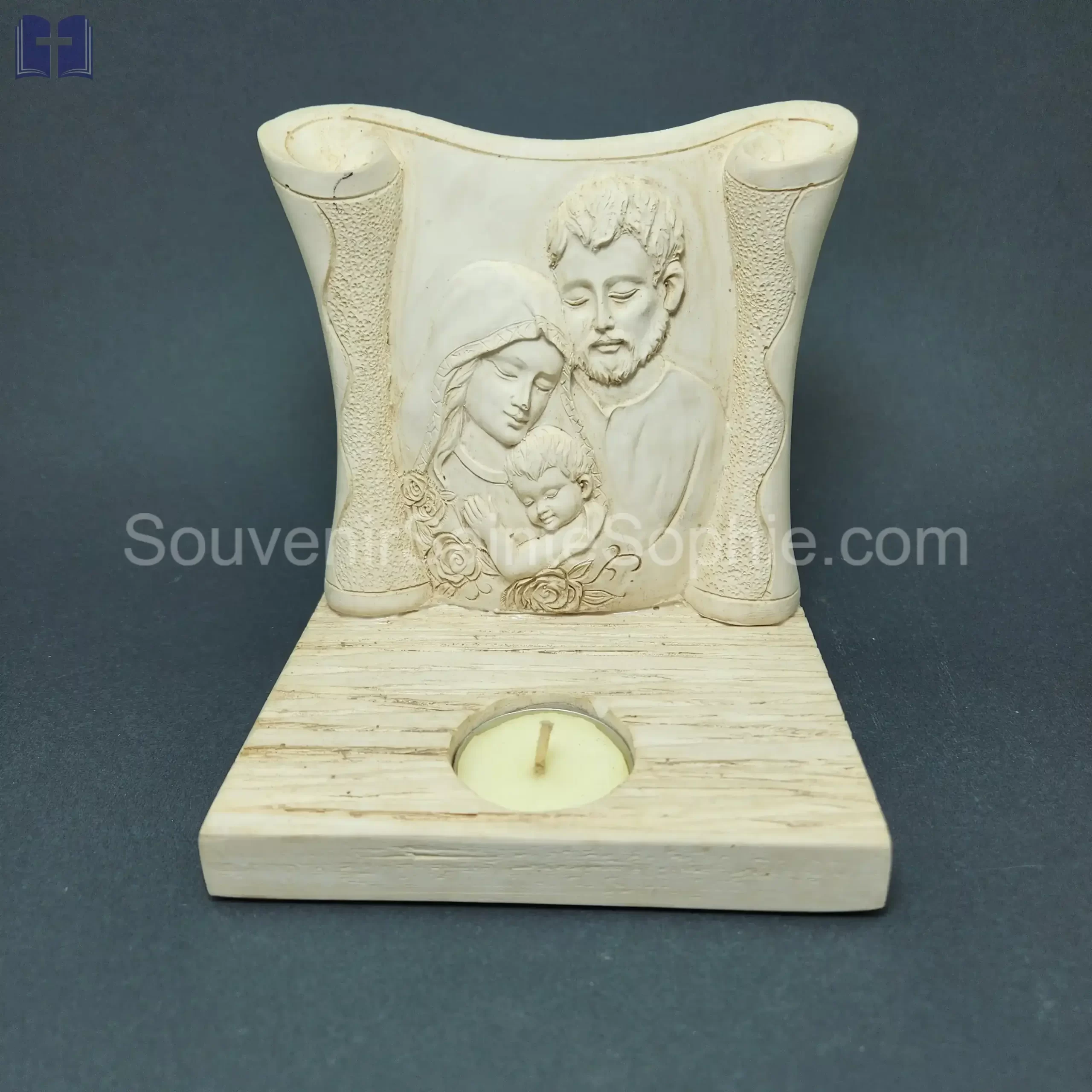 Holy Family Half With Base / Candle Size 12x13x10.5cm