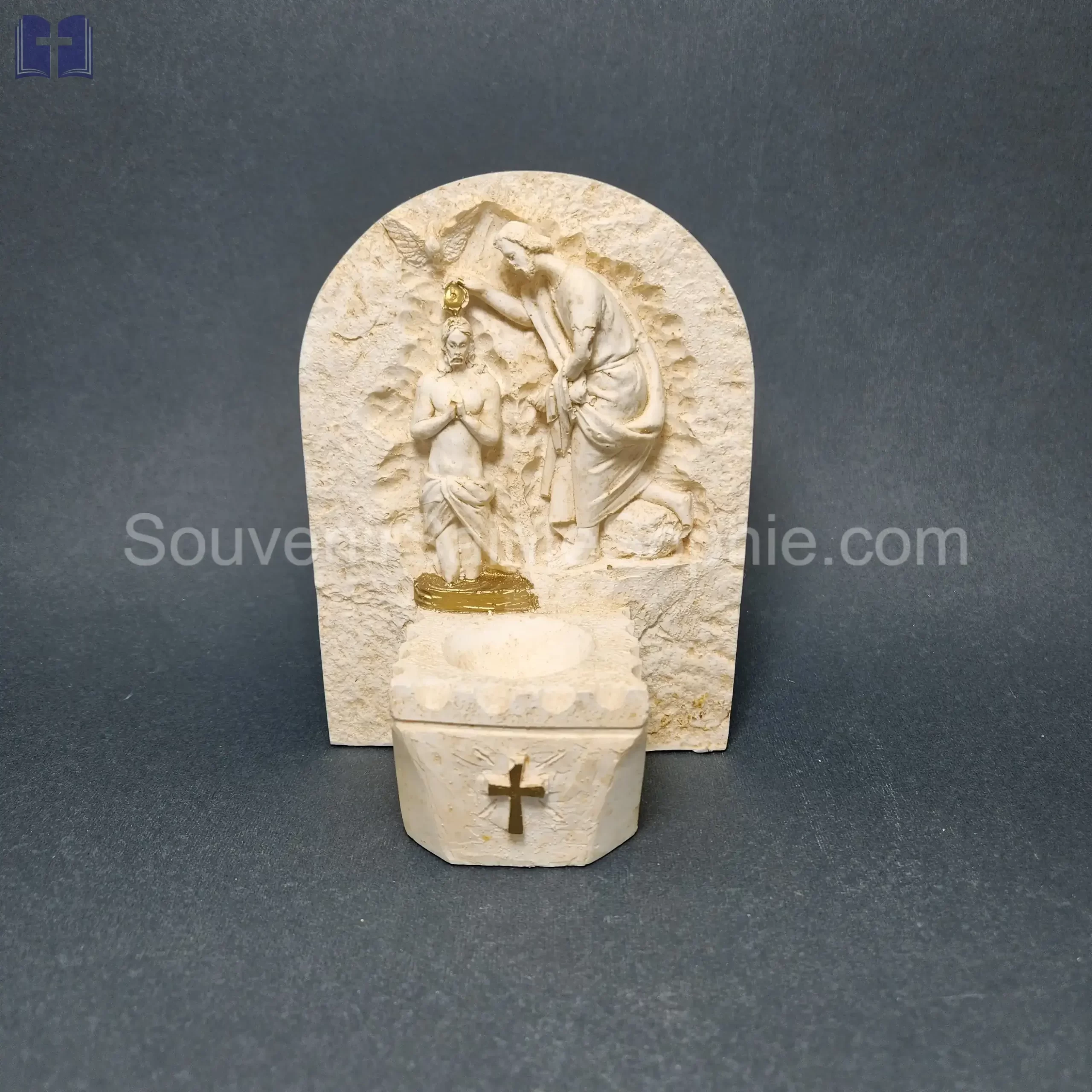 Saint John Baptising Jesus /Joron Size 15.5x11.5x6.5cm
