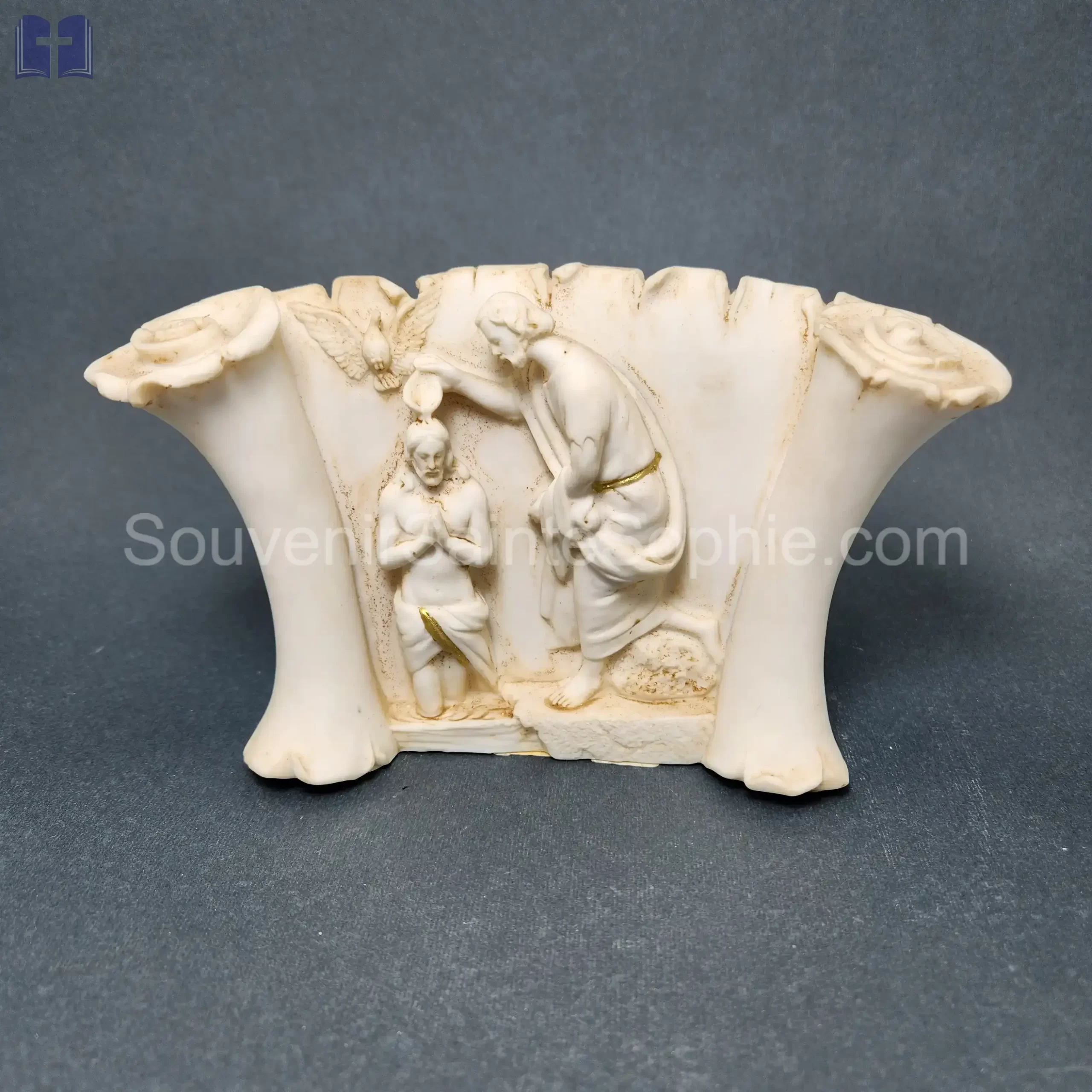 Saint John Baptising Jesus Faramen Size 10.5x17cm