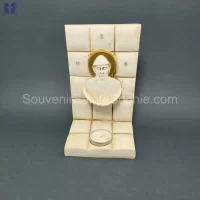 Saint Charbel With Blessing Water and Candle Size 20x11.5x10cm