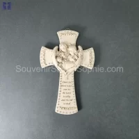 Cross Size 17cm Swarovski Crystals Angel with Baby White Color