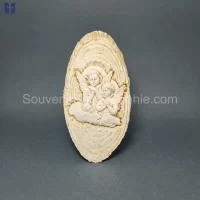 Two Angels Guarding a Child Size 20x10cm