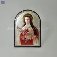 Saint therese Size 15x11cm Color Silver on Wood