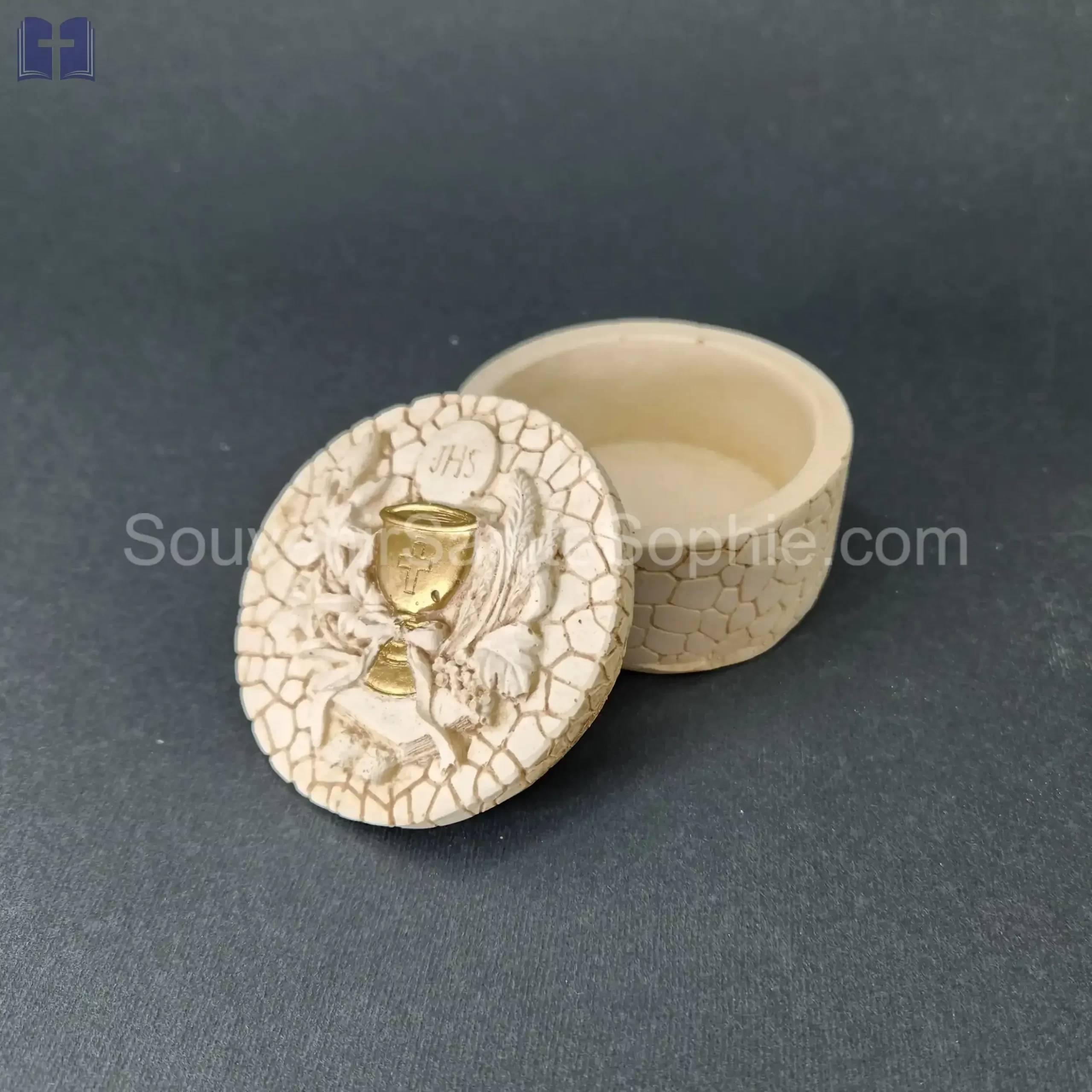 Box for Rasary with Holy Cup Cover Size 4x7cm Diameter