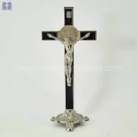 Cross Saint Benoit Size 21cm With Base Black Color
