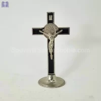 Cross Saint Benoit Size 13cm With Base Black Color