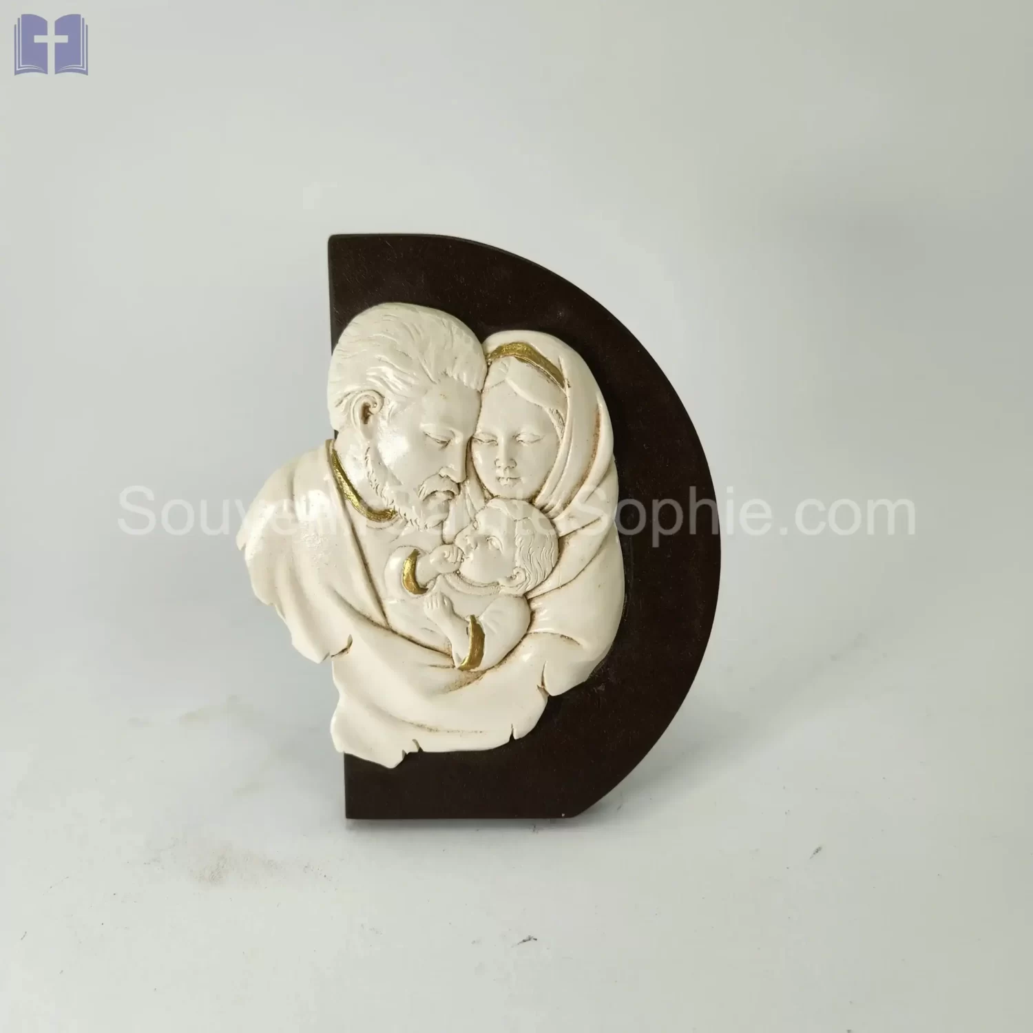 Combination Wood/Rezin Size12.5x10cm Half Circle