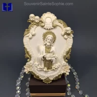 Jesus with Cheep Engraved Arround Size 19x14cm