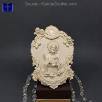 Jesus with Cheep Engraved Arround Size 19x14cm