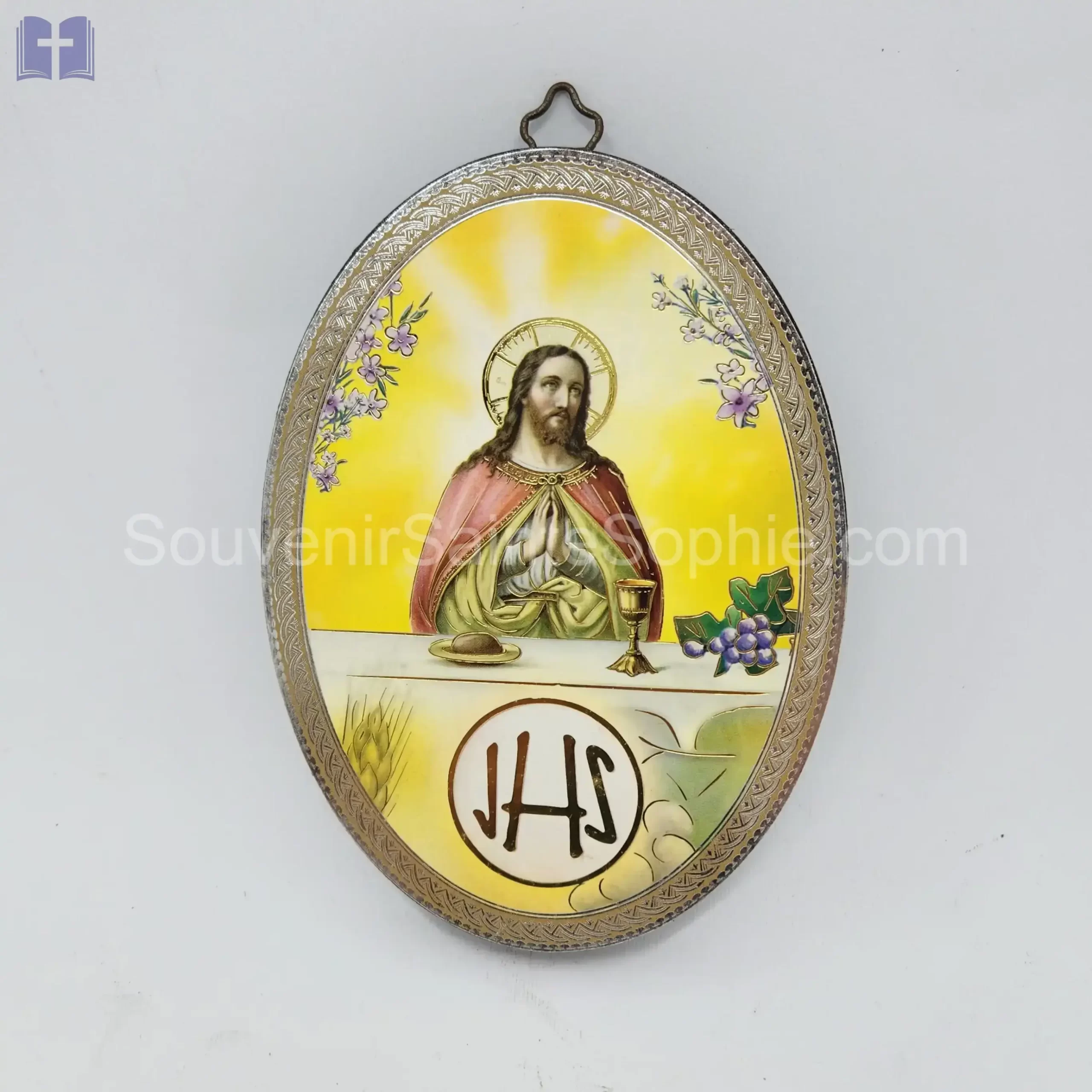 Jesus On Alter 14.5x10.5cm Oval