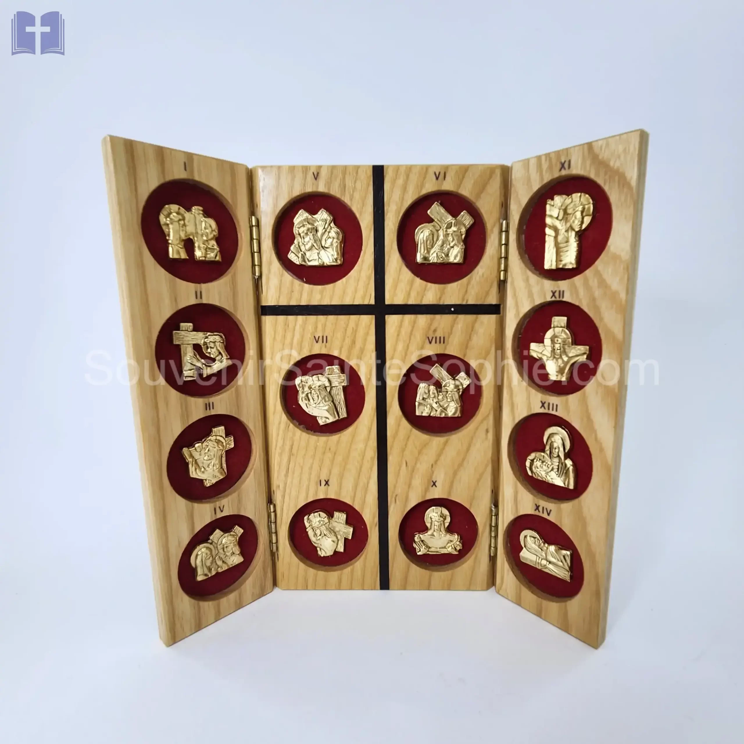 14 Stages of the Cross Size 18x20cm Book Color Brown