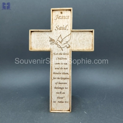 Cross With Holy Spirit Jesus Said Size 24x15cm