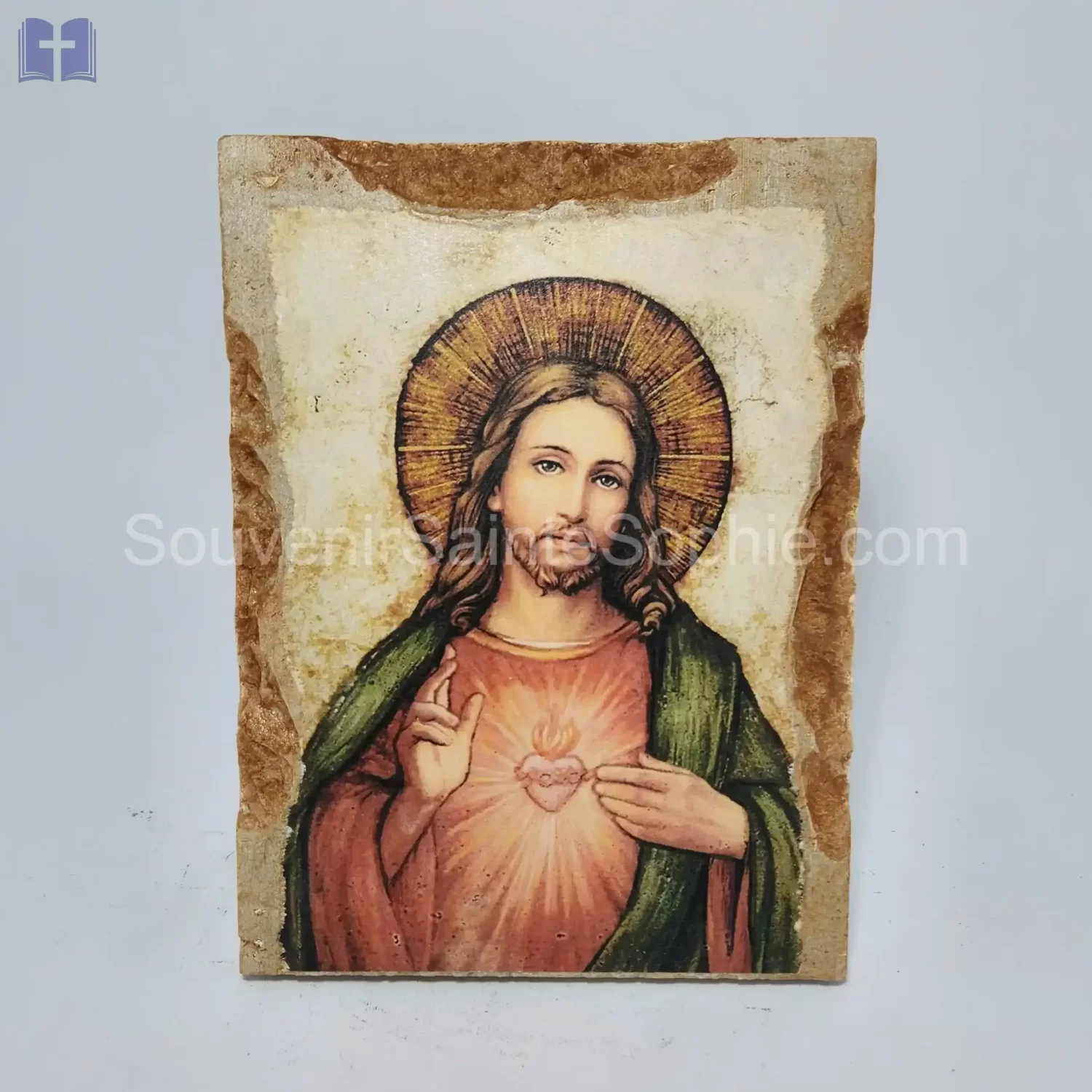 Jesus Picture Printed on Real Stone