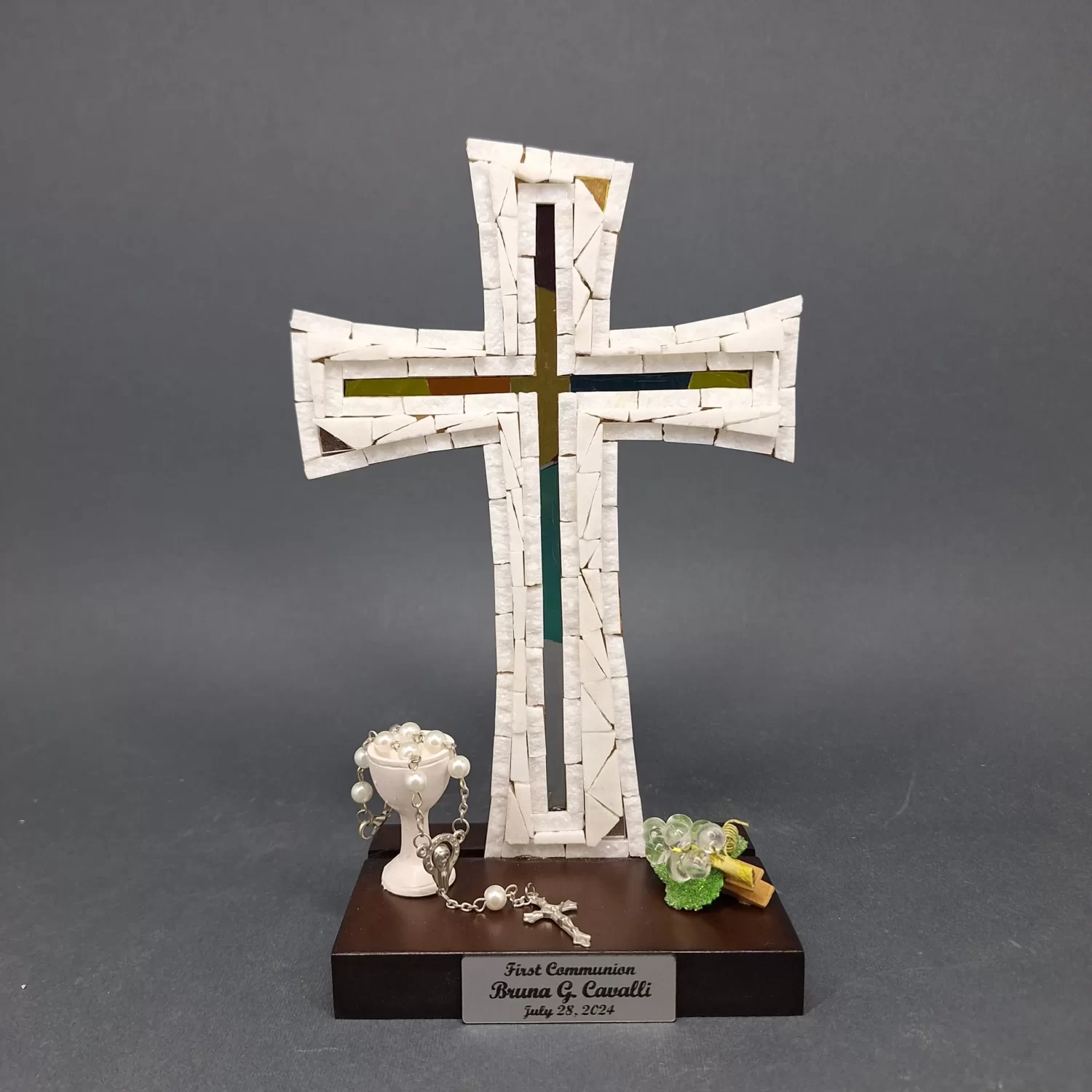 Vitrail cross souvenir