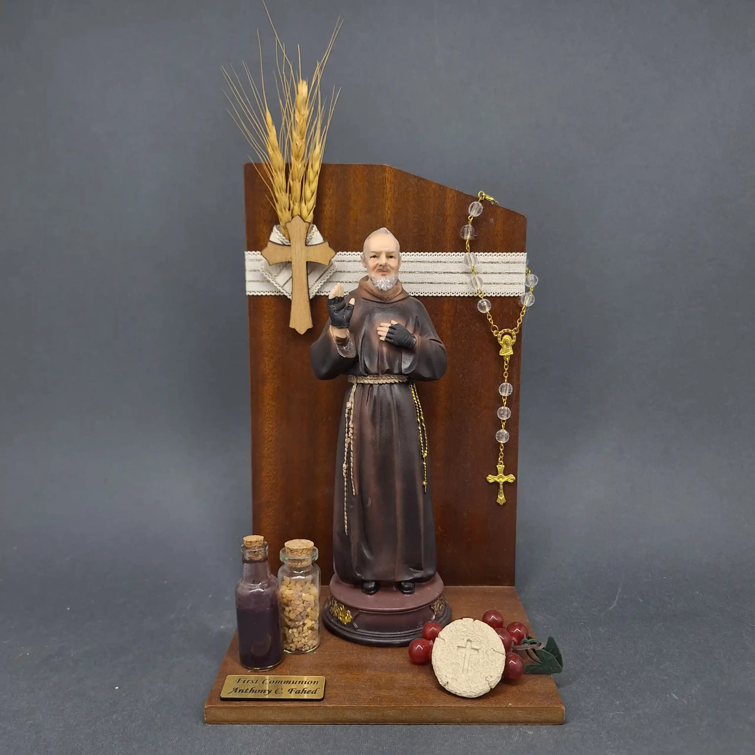 Padre Pio Statue souvenir for first communion